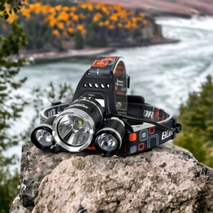 Фонарь Police 3000-T6+2XPE (2х18650, 5 режимов, Zoom, 1500 люмен), Налобный фонарь с линзой