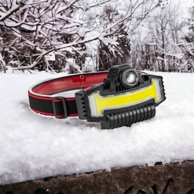 Налобный фонарик Bailong BL-W685-LTS+COB+RGB, 5 режимов, водостойкий, ударостойкий, USB кабель Type-c