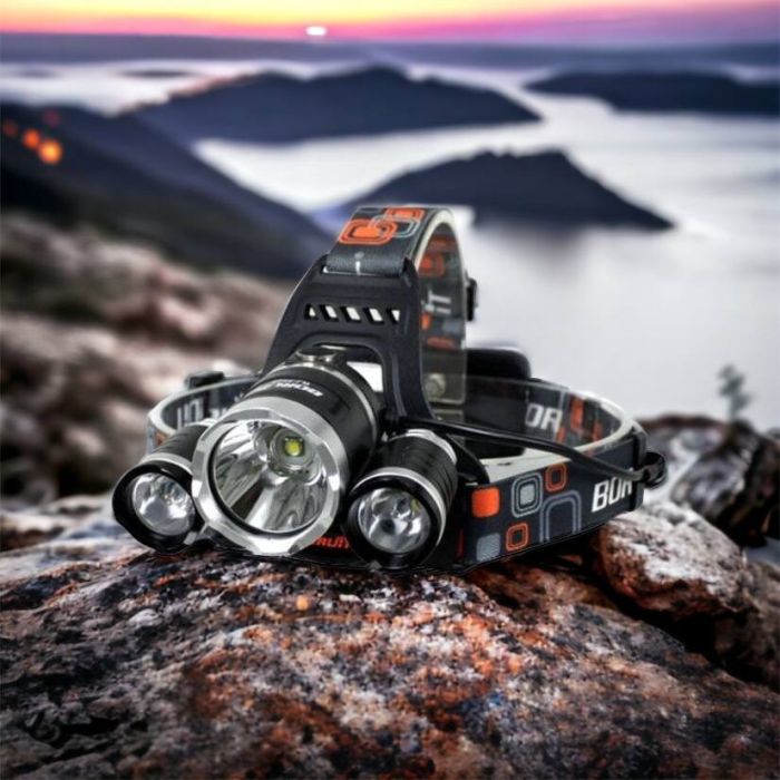 Фонарь Police 3000-T6+2XPE (2х18650, 5 режимов, Zoom, 1500 люмен), Налобный фонарь с линзой