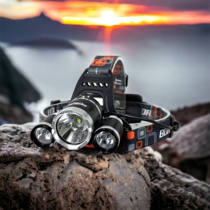 Фонарь Police 3000-T6+2XPE (2х18650, 5 режимов, Zoom, 1500 люмен), Налобный фонарь с линзой