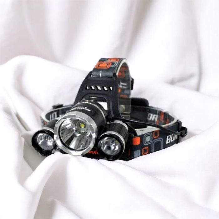 Фонарь Police 3000-T6+2XPE (2х18650, 5 режимов, Zoom, 1500 люмен), Налобный фонарь с линзой