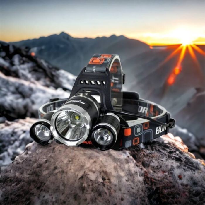 Фонарь Police 3000-T6+2XPE (2х18650, 5 режимов, Zoom, 1500 люмен), Налобный фонарь с линзой