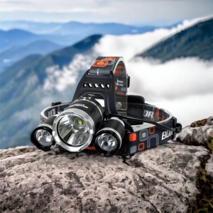 Фонарь Police 3000-T6+2XPE (2х18650, 5 режимов, Zoom, 1500 люмен), Налобный фонарь с линзой