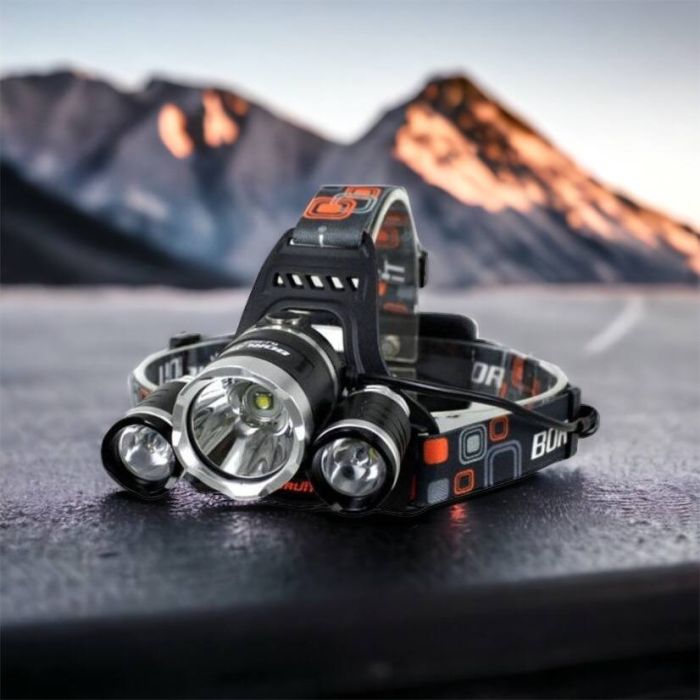 Фонарь Police 3000-T6+2XPE (2х18650, 5 режимов, Zoom, 1500 люмен), Налобный фонарь с линзой