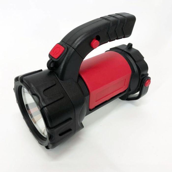 Ручной аккумуляторный фонарь T80C-5W+COB (white/red) с функцией Power Bank. Цвет: красный