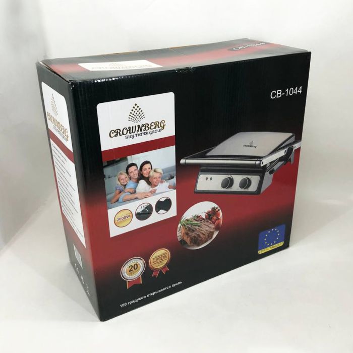 Контактный прижимной электрический гриль Crownberg CB-1044 2000W