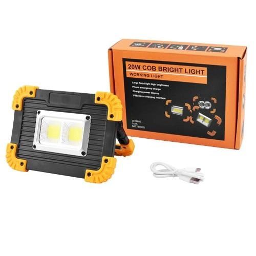 Прожектор светодиодный Фонарь L812-20W-2COB 1W power bank, светодиодные переносные прожекторы
