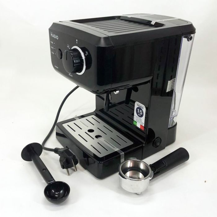 Кофеварка рожковая эспрессо MAGIO MG-962 1140 Вт, кофемашина латте, кофеварка автоматическая