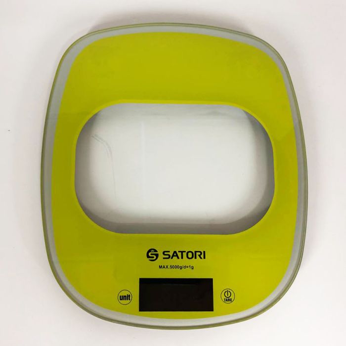 Кухонные весы Satori SKS-221-GR до 5кг, электронные кухонные весы. Цвет: зеленый