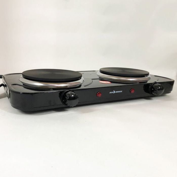 Настольная плита электрическая Sea Breeze SB-064 2000 Вт, переносная настольная электроплита. Цвет: черный