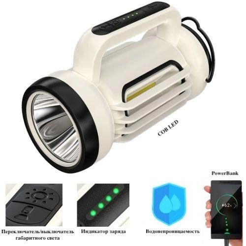 Мощный аккумуляторный Фонарь кемпинговый с функцией Power Bank CH-22023, фонари для кемпинга camping