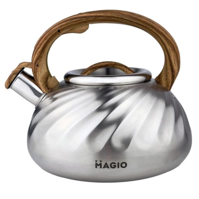 Чайник Magio MG-1194 3 л со свистком, чайник со свистком для индукционной плиты, чайник газовый