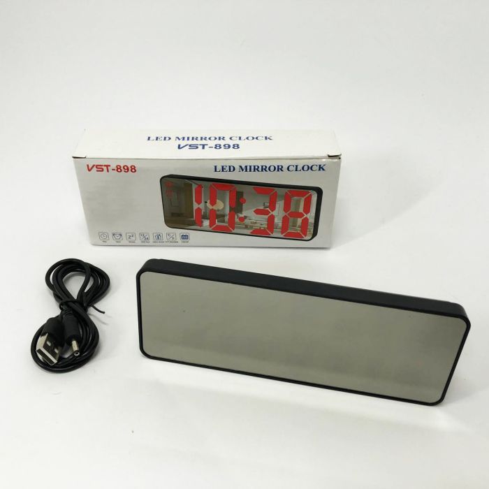Электронные настольные LED часы от USB VST-898-4 с будильником и термометром оригинальные настольные часы