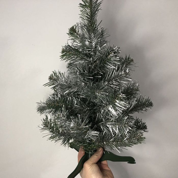 Елка искусственная 50см новогодняя с серебряным напылением. Отличное качество. Производство Украина. Цвет: серебряный