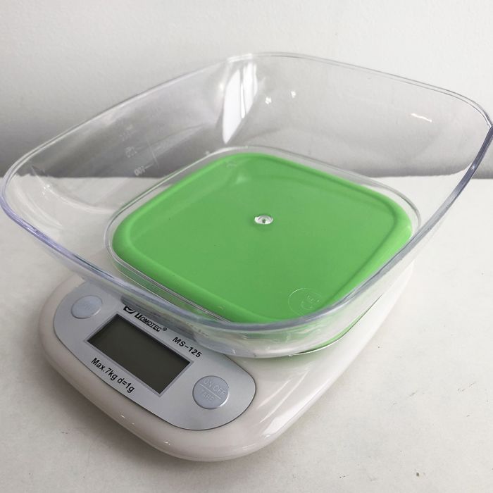 Весы кухонные DOMOTEC MS-125 Plastic, точные кухонные весы, весы для взвешивания продуктов. Цвет: зеленый