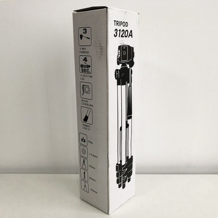 Штатив металлический универсальный для телефона и фотоаппарата Tripod 3110 PRO портативный трипод 0,35-1.02м высота. Цвет: черный