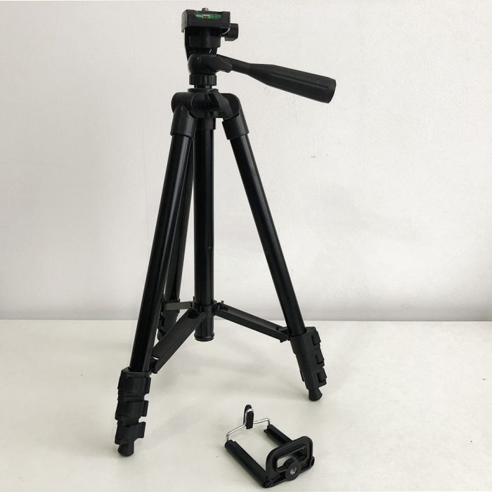 Штатив металлический универсальный для телефона и фотоаппарата Tripod 3110 PRO портативный трипод 0,35-1.02м высота. Цвет: черный