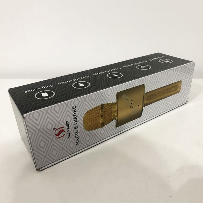 Беспроводной Bluetooth Микрофон для Караоке Микрофон DM Karaoke Y 68 + BT. Цвет: черный с серебром