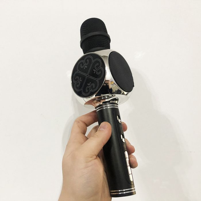 Беспроводной Bluetooth Микрофон для Караоке Микрофон DM Karaoke Y 68 + BT. Цвет: черный с серебром