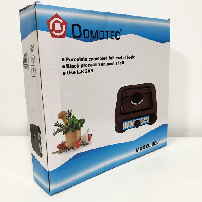 Газовая плита DOMOTEC MS-6601 на 1 конфорку. Цвет: серый