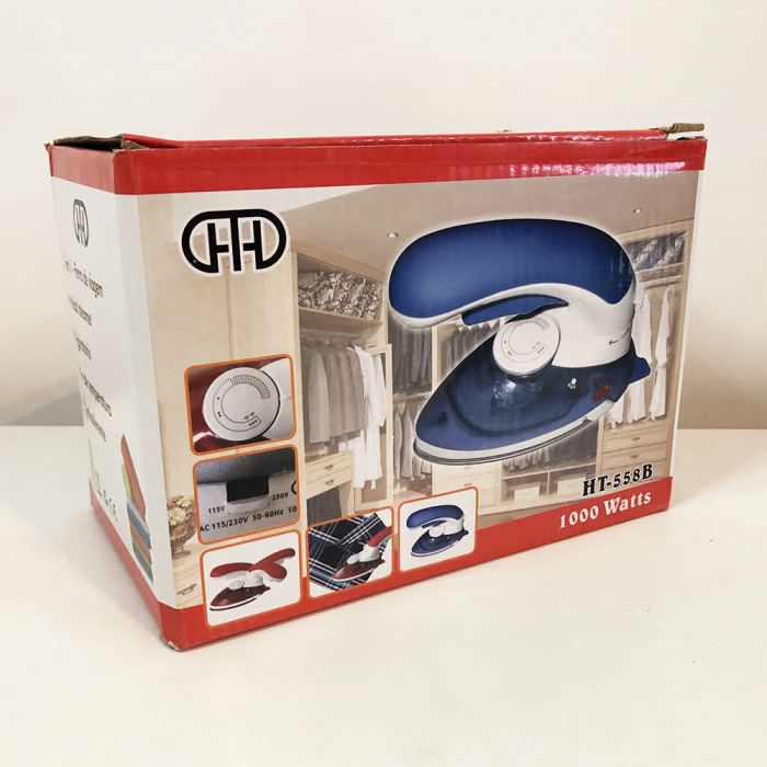 Отпариватель Mini Steam Iron HT-558B, Утюг электрический паровой, Паровой утюг для одежды. Цвет: синий