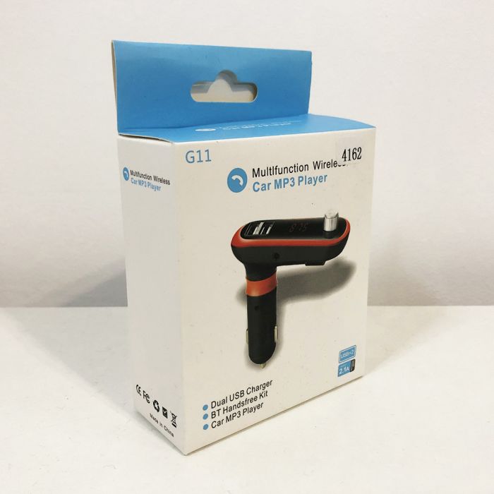 FM Трансмиттер в машину SmartUS G11 BT ФМ модулятор автомобильный. Цвет: синий