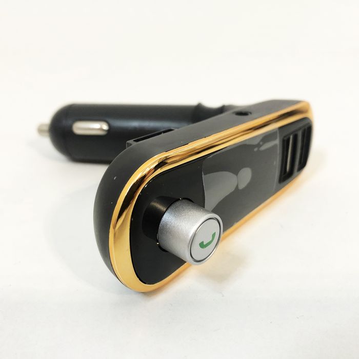 FM Трансмиттер в машину SmartUS G11 BT ФМ модулятор автомобильный. Цвет: золото
