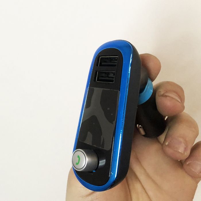 FM Трансмиттер в машину SmartUS G11 BT ФМ модулятор автомобильный. Цвет: синий