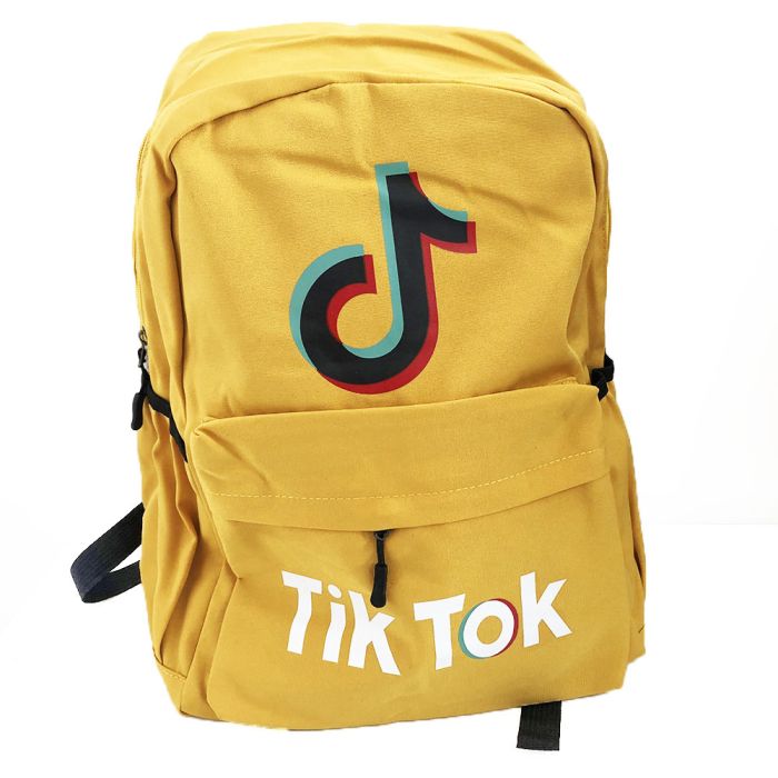 Рюкзак молодежный Тик ток TikTok. Цвет: желтый