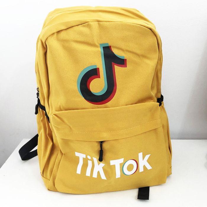 Рюкзак молодежный Тик ток TikTok. Цвет: желтый