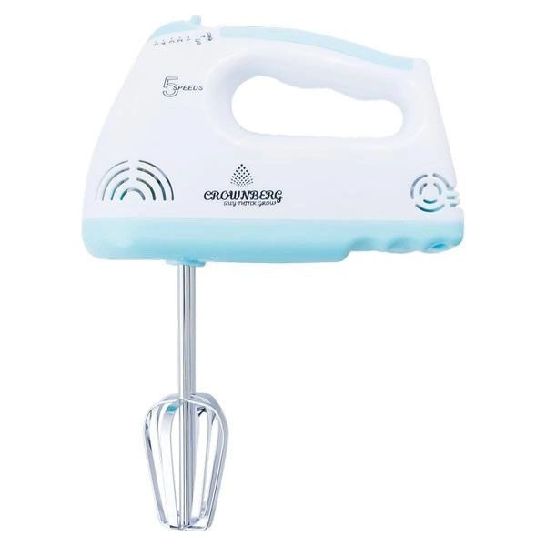 Миксер Crownberg CB-7323 300 Вт 5 Скоростей, ручной миксер с насадками, кухонный миксер, хороший миксер