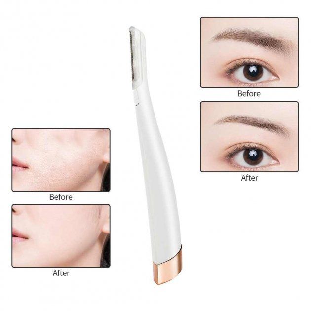 Триммер-эпилятор женский для лица Flawless Dermaplane Glo, эпилятор для интимных зон