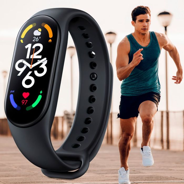 Фитнес браслет FitPro Smart Band M7 (смарт часы, пульсоксиметр, пульс). Цвет: черный