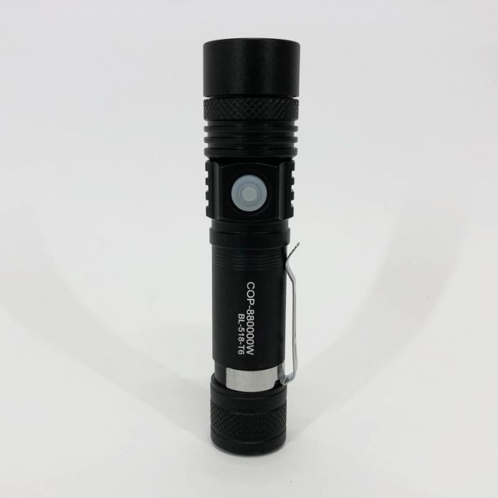 Тактический фонарь Bailong BL-518/8518-T6 3 режима работы zoom з/у microUSB кейс, карманный мини фонарь