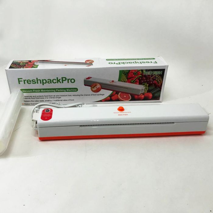 Вакууматор Freshpack Pro вакуумный упаковщик еды, бытовой. Цвет: оранжевый