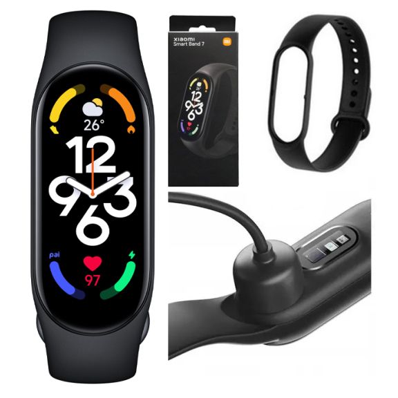 Фитнес браслет FitPro Smart Band M7 (смарт часы, пульсоксиметр, пульс). Цвет: черный