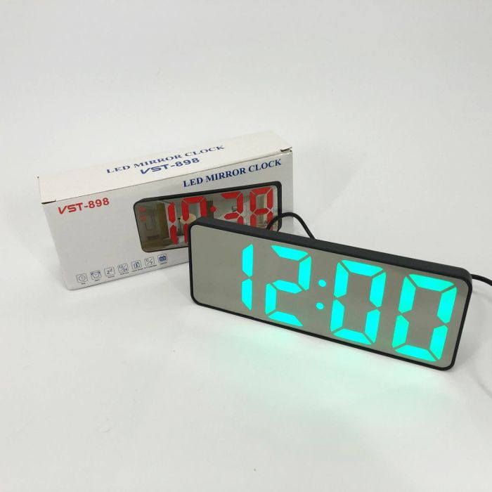 Электронные настольные LED часы от USB VST-898-4 с будильником и термометром оригинальные настольные часы