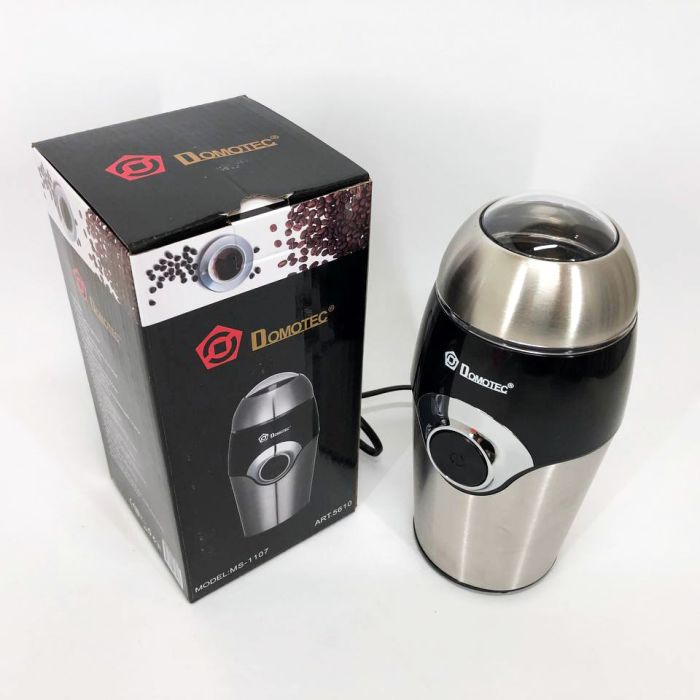 Кофемолка DOMOTEC MS-1107, электрическая кофемолка для турки, портативная кофемолка, измельчитель кофе