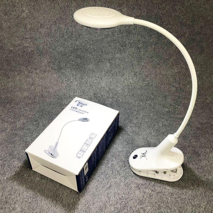 Настольная аккумуляторная лампа светильник Tedlux TL-1009 LED на гибкой ножке и прищепке