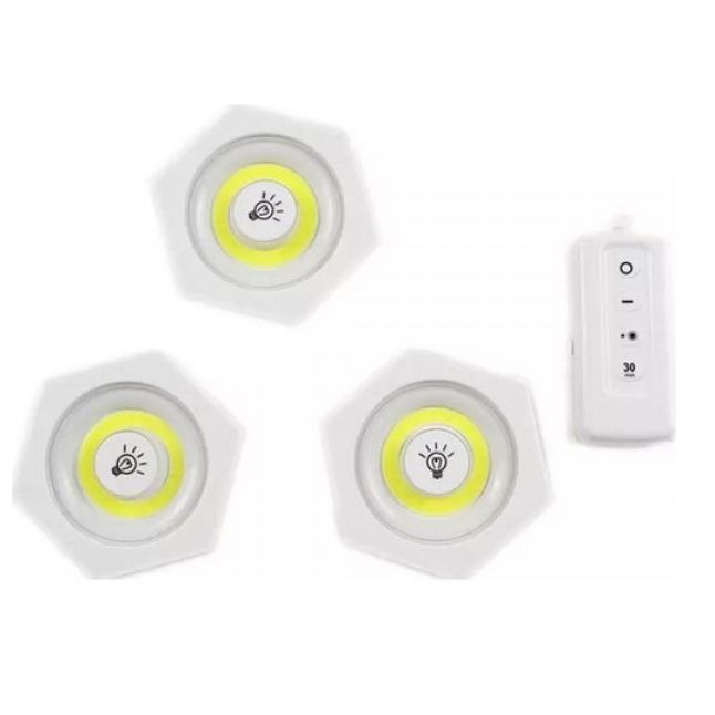 Набор из трёх LED Ламп Bailong BL-1010 с Пультом и Таймером Отключения Два Режима Яркости