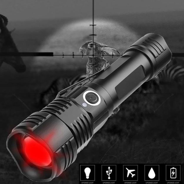 Фонарь ручной аккумуляторный PLD-11-4XPE(RGB), Карманный фонарь с usb зарядкой, Тактический фонарь police