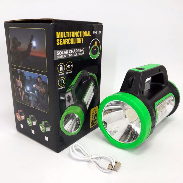 Кемпинговый фонарь XBL 818C-3W+COB, Фонарик аккумуляторный кемпинговый, Фонарь-светильник. Цвет: зеленый