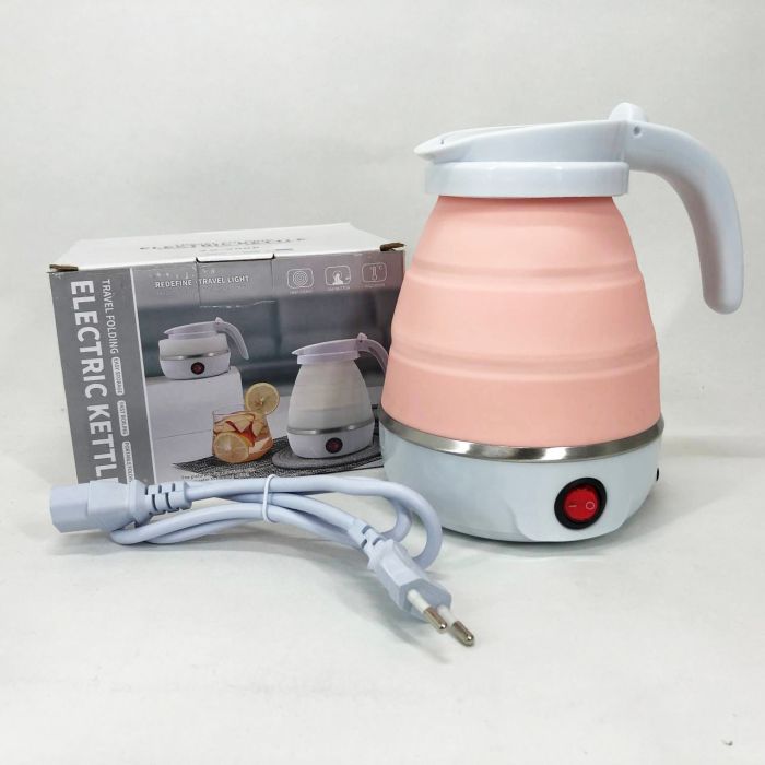 Электрочайник складной Travel Folding 600ml. Цвет: розовый