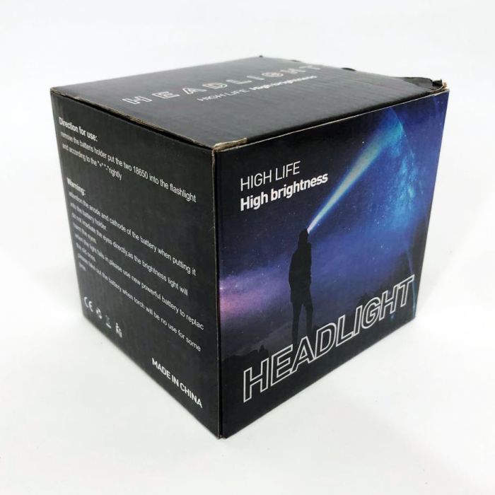 Фонарь налобный X-Balong XQ-218-HP50 аккумуляторный LED zoom с функцией Power Bank 3 режима работы