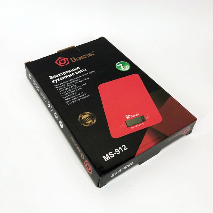 Весы кухонные DOMOTEC MS-912, электронные кухонные весы, весы для взвешивания продуктов. Цвет: черный