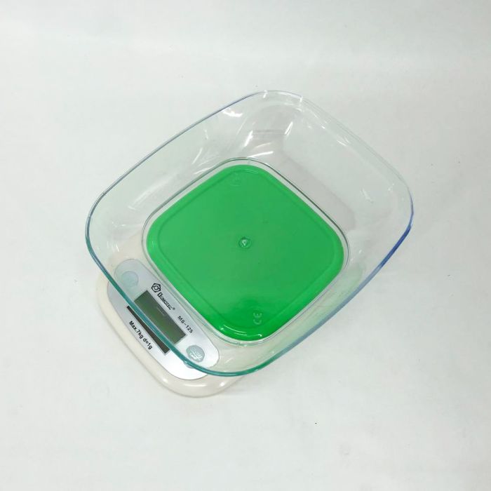 Весы кухонные DOMOTEC MS-125 Plastic, точные кухонные весы, весы для взвешивания продуктов. Цвет: зеленый