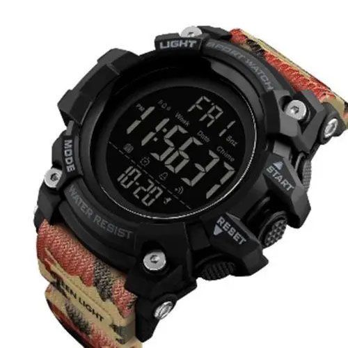Часы наручные мужские SKMEI 1384CMRD CAMOUFLAGE, фирменные спортивные часы. Цвет: камуфляж
