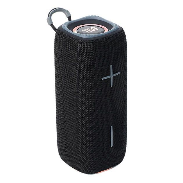 Портативная Bluetooth колонка TG654 8W с подсветкой, аккумуляторная колонка для музыки. Цвет: черный