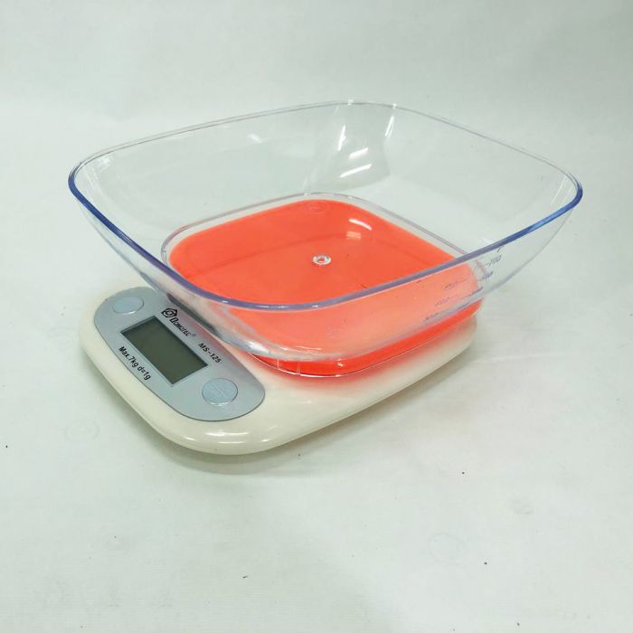 Весы кухонные DOMOTEC MS-125 Plastic, кухонные электронные весы, электронные весы. Цвет: оранжевый