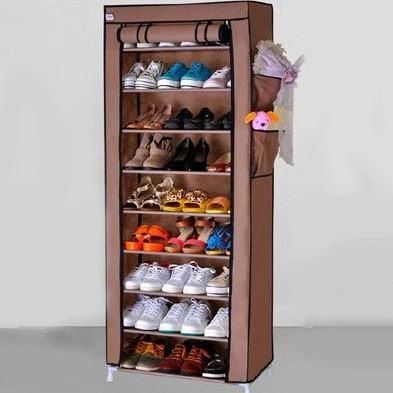 Тканевый стеллаж для хранения обуви Ason Shoe Cabinet 9 полок 160 x 60 x 30 см, Каркасный органайзер